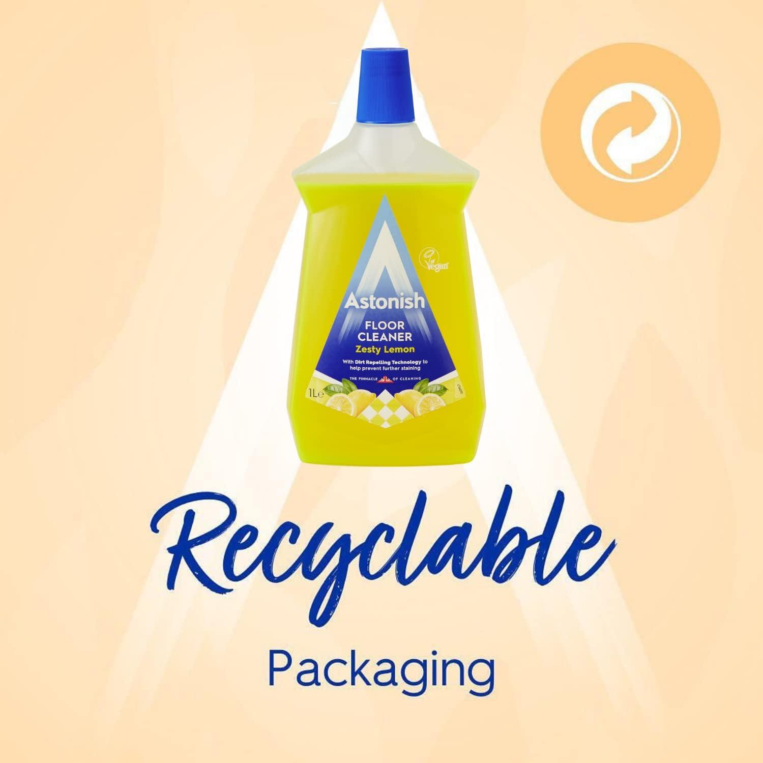 image:imageAstonish Zesty Lemon Floor Cleaner With Built In Dirt Repelling Technology To Prevent Stains amp Protects Floors From Mud amp Pet Stains Concentrated Mop Solution For Tiles amp Sealed Wood 1 Liter BottleLemon