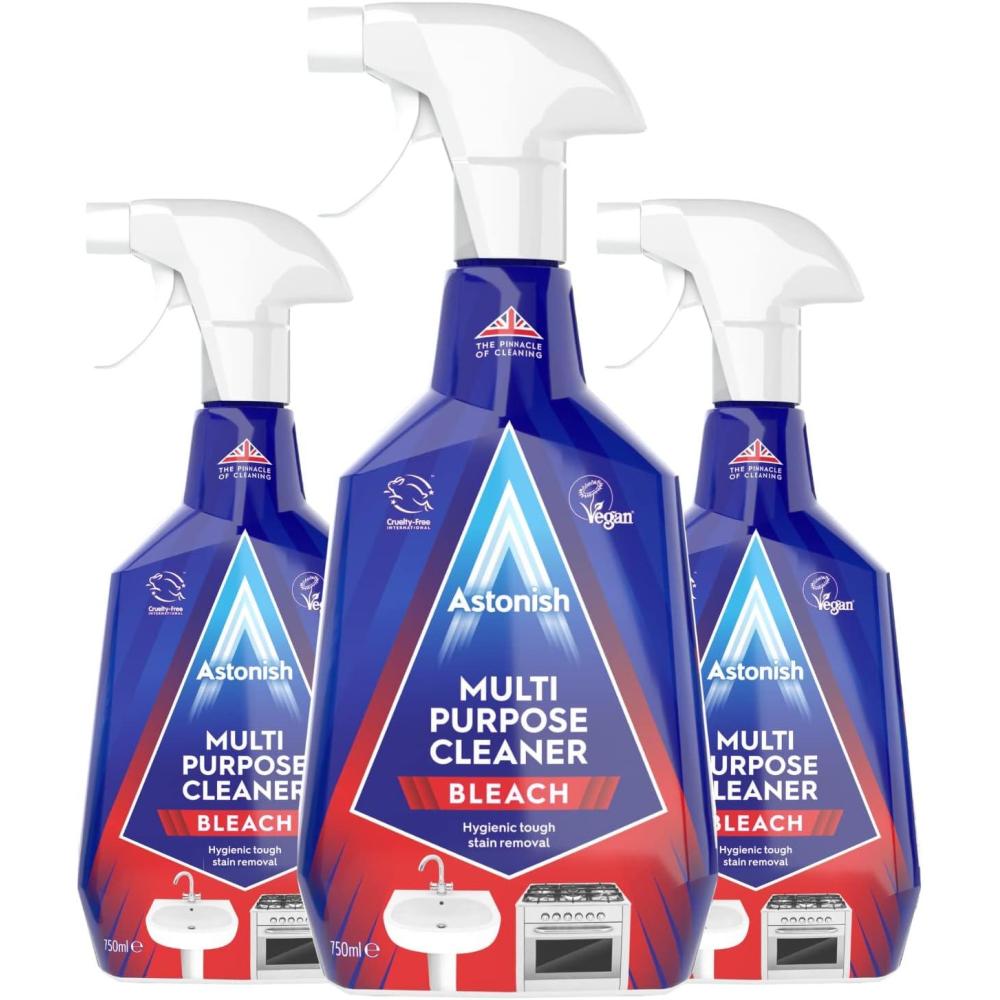 image:imageAstonish Multi Purpose Cleaning Spray With The Added Power Of Bleach  All Purpose Cleaning Solution Removes Heavy Duty Stains amp Hygienically Cleans Bathrooms amp Kitchen Surfaces 750ml Spray Bottle2536 Fl Oz Pack of 3