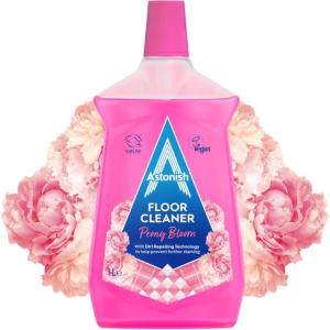 Astonish Zesty Lemon Floor Cleaner With Built In Dirt Repelling Technology To Prevent Stains & Protects Floors From Mud & Pet Stains – Concentrated Mop Solution For Tiles & Sealed Wood 1 Liter Bottle(Peony Bloom)