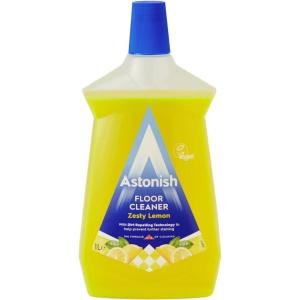 Astonish Zesty Lemon Floor Cleaner With Built In Dirt Repelling Technology To Prevent Stains & Protects Floors From Mud & Pet Stains – Concentrated Mop Solution For Tiles & Sealed Wood 1 Liter Bottle(Lemon)