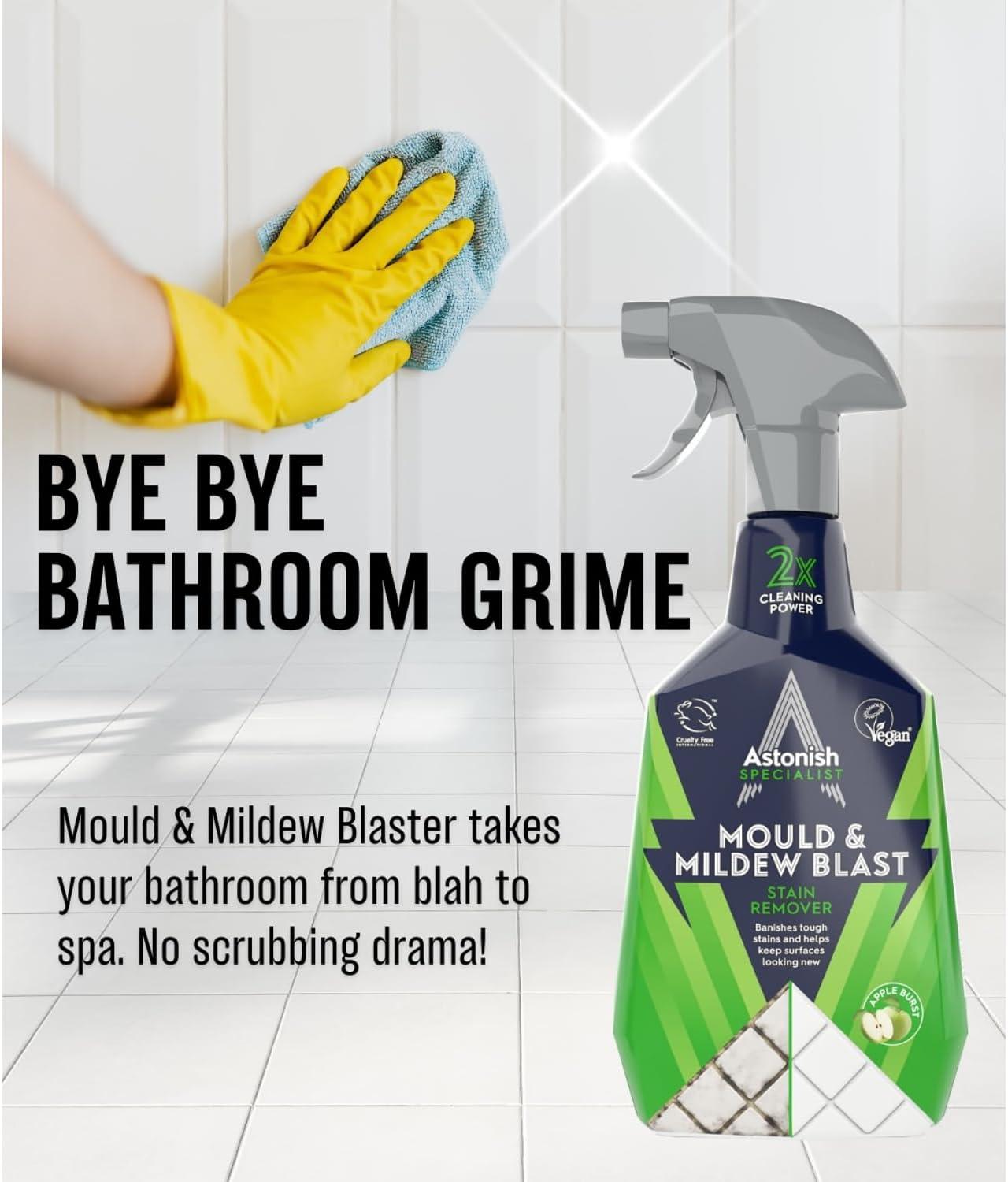 image:imageAstonish Apple Burst Household Cleaner Shower Curtain Shower Door Bathroom Tiles Hard Water Stains Rust amp Calcium Bathroom Cleaner No Scrub Cruelty Free Cleaning Supplies 750ml Spray Bottle254 Fl Oz Pack of 1