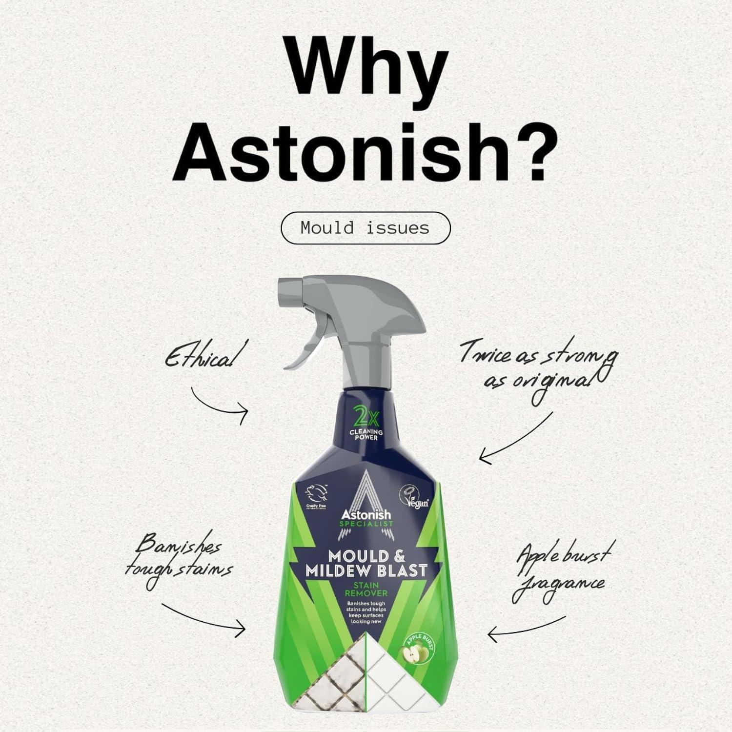 image:imageAstonish Apple Burst Household Cleaner Shower Curtain Shower Door Bathroom Tiles Hard Water Stains Rust amp Calcium Bathroom Cleaner No Scrub Cruelty Free Cleaning Supplies 750ml Spray Bottle254 Fl Oz Pack of 1