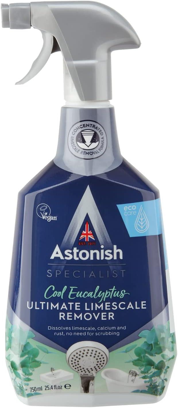 image:imageAstonish Sparkling Bathroom Bundle Includes Daily Shower Shine Cleaning Spray White Lilies Scent Ultimate Limescale Remover Cool Eucalyptus amp Streak Free Foaming Bathroom Cleaner 750ml each