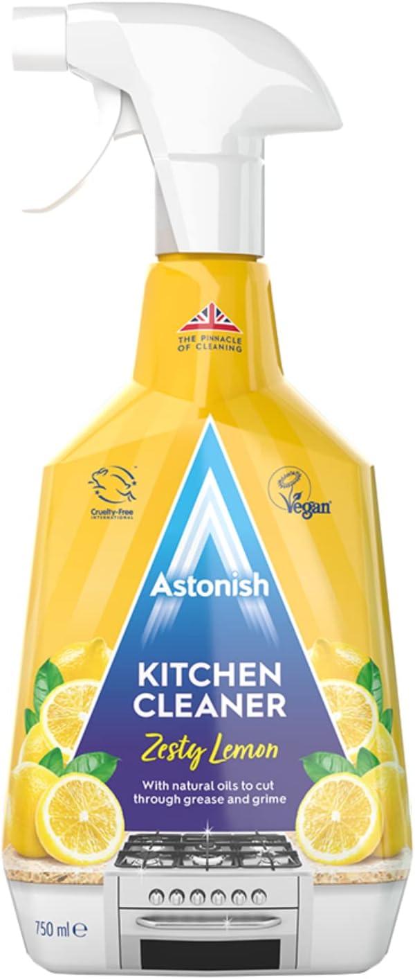 image:imageAstonish Spring Clean Bundle Includes Multi Purpose Cleaning Spray With The Added Power Of Bleach Zesty Lemon Scented Kitchen Cleaner amp Streak Free Foaming Bathroom Cleaner Spray Bottle 750ml ea