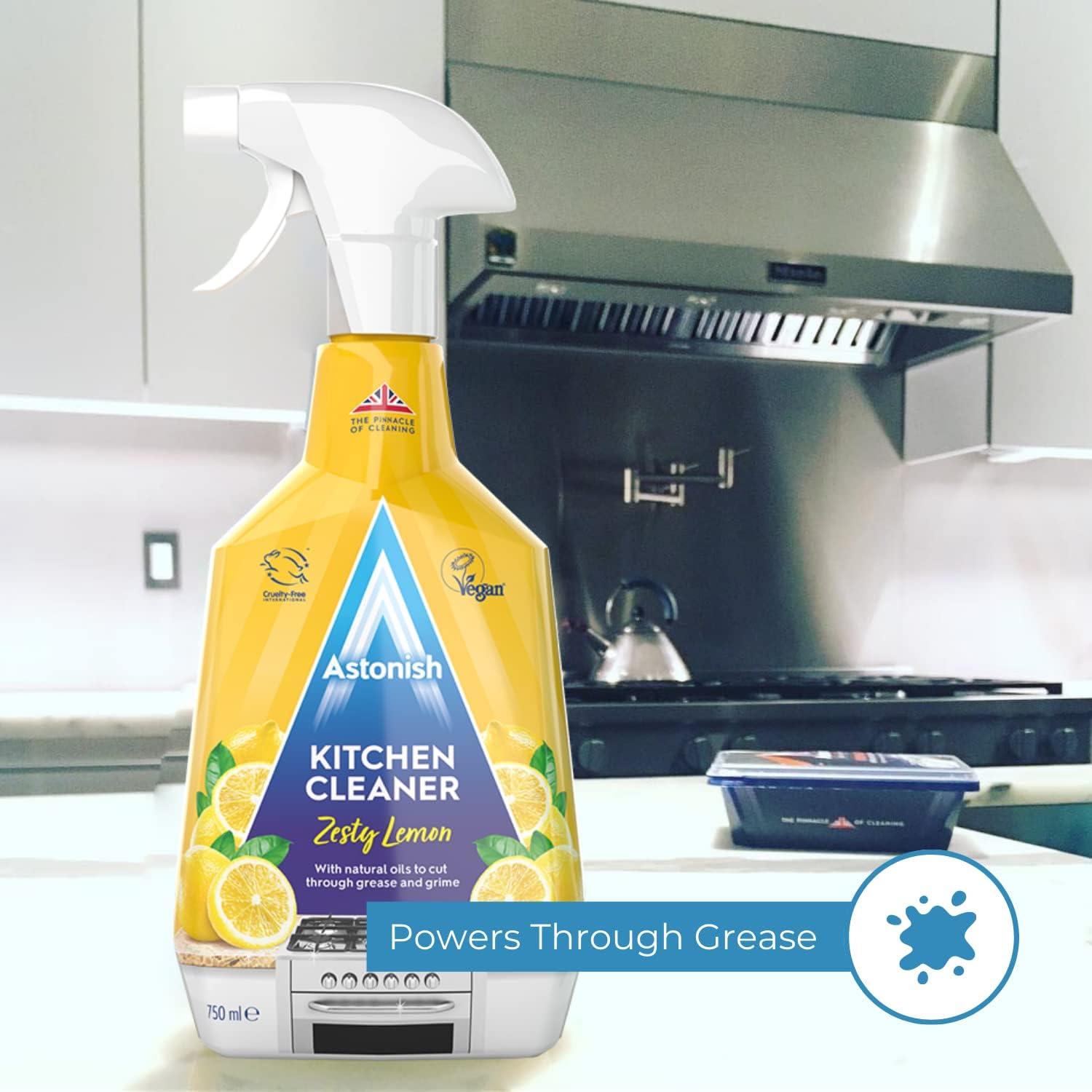 image:imageAstonish Spring Clean Bundle Includes Multi Purpose Cleaning Spray With The Added Power Of Bleach Zesty Lemon Scented Kitchen Cleaner amp Streak Free Foaming Bathroom Cleaner Spray Bottle 750ml ea