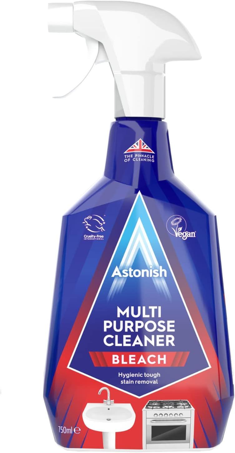 image:imageAstonish Spring Clean Bundle Includes Multi Purpose Cleaning Spray With The Added Power Of Bleach Zesty Lemon Scented Kitchen Cleaner amp Streak Free Foaming Bathroom Cleaner Spray Bottle 750ml ea