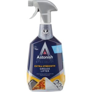 Astonish Specialist Extra Strength Grease Lifter With Baking Soda – No Scrub De-Greaser Formula For Kitchen Surfaces, Trays & Pans – Vegan Cruelty Free Household Cleaning Supplies, 750ml Spray Bottle(25.36 Fl Oz (Pack of 1))