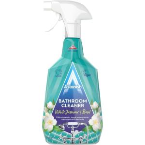 Astonish Streak Free Foaming Bathroom Cleaner Spray Bottle – Deep Cleaning White Jasmine & Basil Scented Spray For Soap Scum, Watermarks & Limescale – Cruelty Free Household Cleaning Supplies, 750 ml(25.36 Fl Oz (Pack of 1))