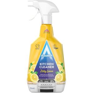 Astonish Zesty Lemon Scented Kitchen Cleaner 3 Pack – All Purpose Cleaning Solution Removes Grease, Grime, & Surface Stains – Cruelty Free Kitchen Grease And Multi Surface Cleaner – 750ml Spray Bottle(25.36 Fl Oz (Pack of 1))