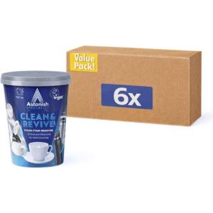 Descaling Foaming Powder | Tea & Coffee Mugs, Pots, Kettles & Stainless Steel | Dissolves Limescale & Eliminates Stains | Astonish Clean & Revive(2.06 Ounce (Pack of 6))