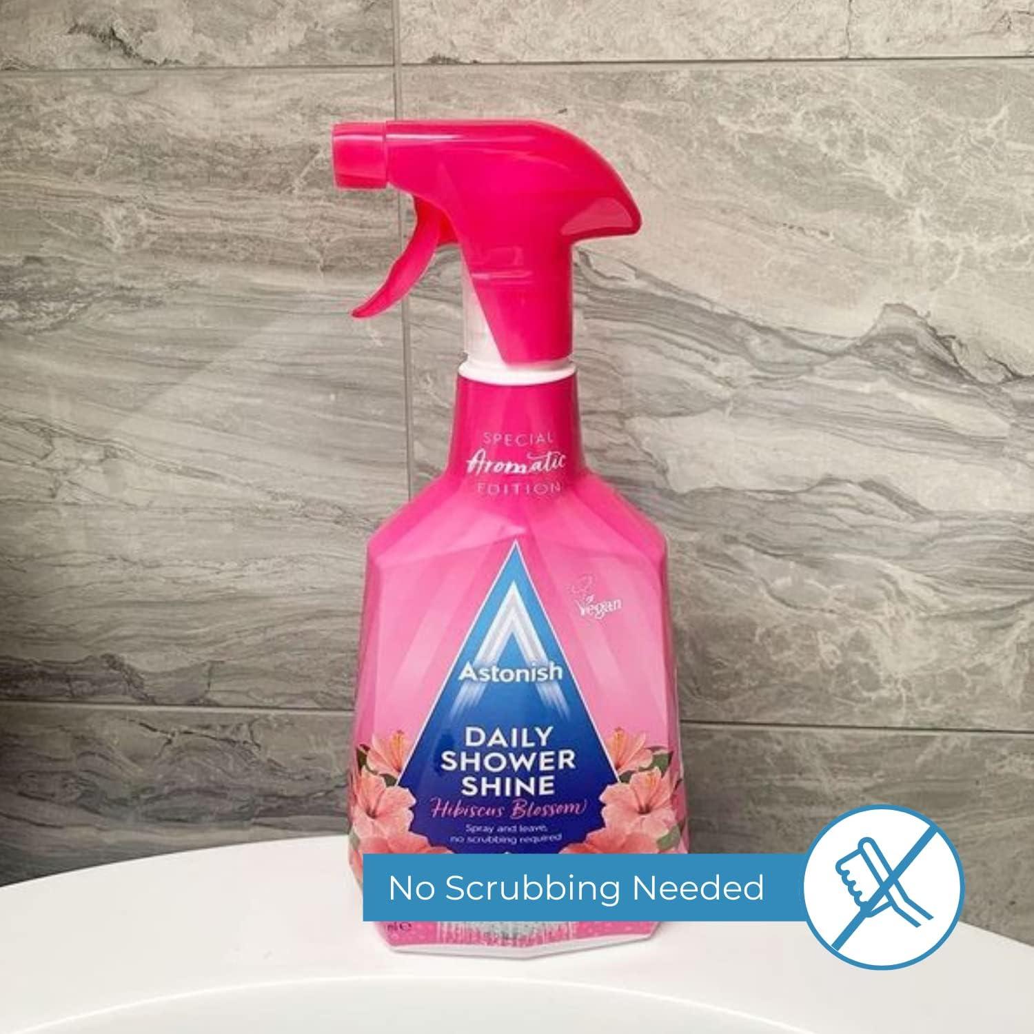 image:imageAstonish Daily Bathroom Shower Shine Cleaning Spray 3 Pack Hibiscus Blossom Limescale Remover Spray Prevents Watermarks From Hard Water Health amp Household Multi Purpose Cleaner 750ml Spray Bottles
