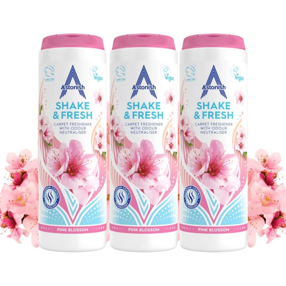 image:imageAstonish 350g Shake Fresh Pink Peony Carpet Odor Eliminator Powder  Pet Smell Neutralizer Vacuum Safe for a Long Lasting Room Scent Floor Refresher Home Deodorizer Soft Floral FragrancePink Peony