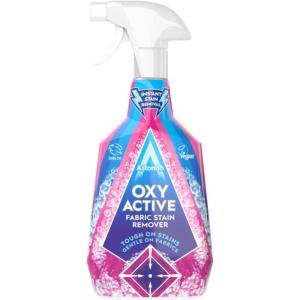 Astonish Oxy Active Pink Blossom Scented Fabric Stain Remover, 25.4 oz Spray Bottle – Oxi Laundry Pre-Treat Cleaner for Clothes, Upholstery & Carpet – Cruelty Free, Color Safe Cleaning Solution