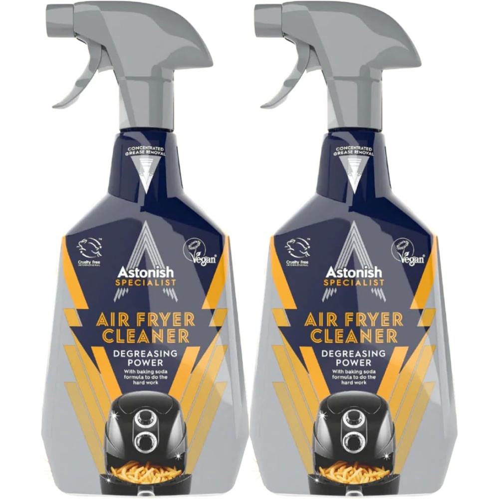 image:imageAstonish 750ml Specialist Air Fryer Cleaner Spray with Baking Soda 2 Pack  Non Stick Safe Grease Remover Food Residue Lifter Quick Rinse Vegan Cruelty Free Kitchen Degreaser No Scrub Formula1268 Fl Oz Pack of 2