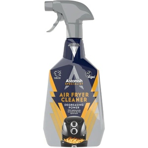 Astonish 750ml Specialist Air Fryer Cleaner Spray with Baking Soda, 2 Pack – Non Stick Safe Grease Remover, Food Residue Lifter, Quick Rinse Vegan Cruelty Free Kitchen Degreaser, No Scrub Formula(25.36 Fl Oz (Pack of 1))